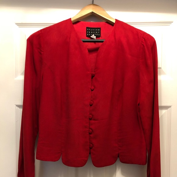 Spenser Jeremy Tops - Red Professional Blouse